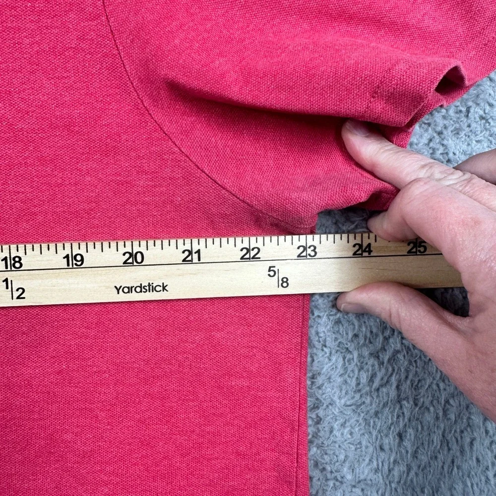 Banana Republic Performance Pique Polo Mens XL Red Short Sleeve Pocket Stretch‎